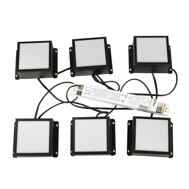 Встраиваемый светодиодный светильник Uniel Мини Домино ULP-0808 42W/4000К IP40 Grilyato Black Kit06 Фото № 1