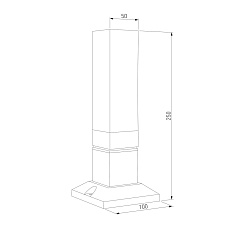 Ландшафтный светодиодный светильник Elektrostandarda 1536 TECHNO LED 3000K чёрный 072068 1