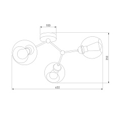 Потолочная люстра TK Lighting 4372 Fairy 1