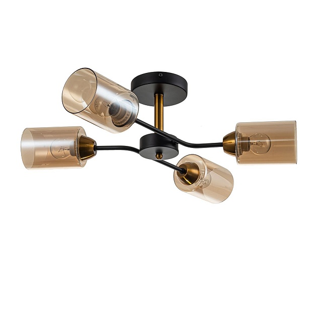 Потолочная люстра Escada Vertigo 1131/4P Black/Gold изображение 1 Потолочная люстра Escada Vertigo 1131/4P Black/Gold Фото № 1