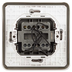 Выключатель ЭРА Эксперт 11-1525-01 двойной с подсветкой IP55 10АХ-250В СУ белый Б0063304 2