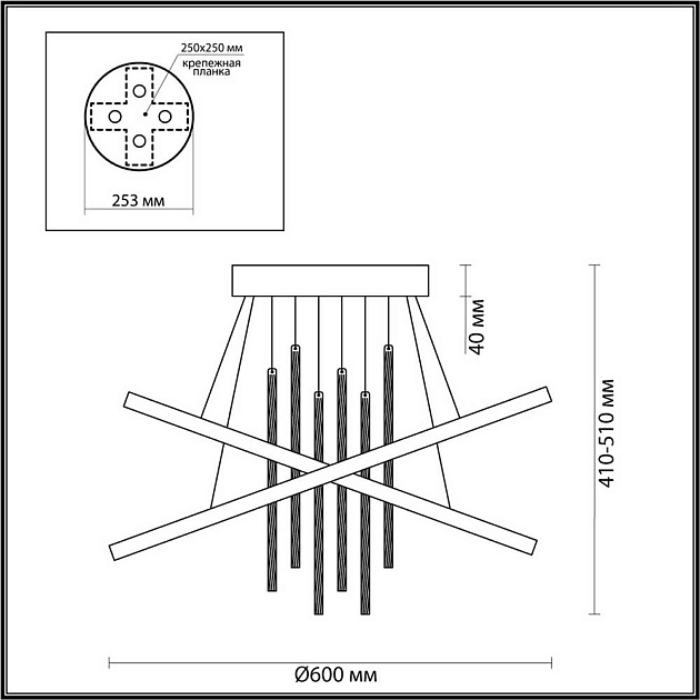 Подвесной светодиодный светильник Odeon Light L-vision Monica 3901/70CL изображение 5 Подвесной светодиодный светильник Odeon Light L-vision Monica 3901/70CL Фото № 5