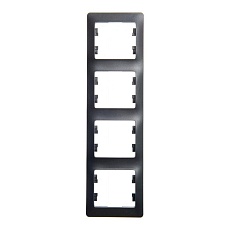 Рамка 4-постовая Systeme Electric Glossa антрацит GSL000708