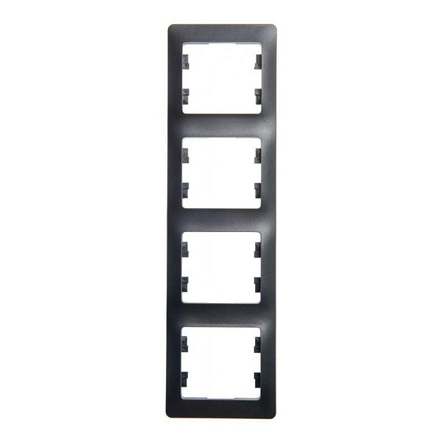 Рамка 4-постовая Systeme Electric Glossa антрацит GSL000708 изображение 1 Рамка 4-постовая Systeme Electric Glossa антрацит GSL000708 Фото № 1