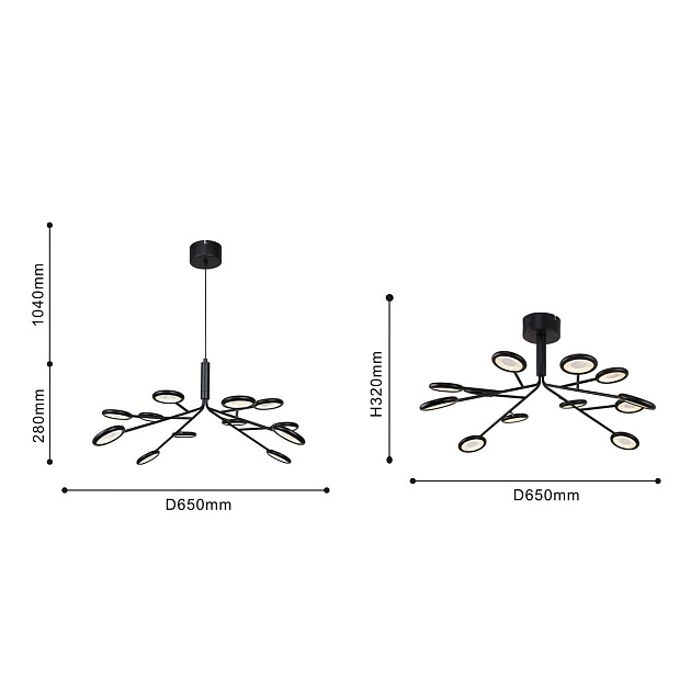Подвесная светодиодная люстра F-Promo Mugs 4252-12P изображение 4 Подвесная светодиодная люстра F-Promo Mugs 4252-12P Фото № 4