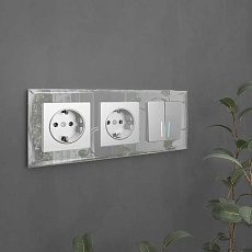 Рамка на 3 поста Werkel Diamant зеркальный W0031220 4690389158834 2