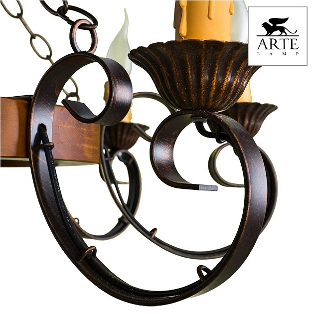 Подвесная люстра Arte Lamp Taverna A9520LM-8BR изображение 2 Подвесная люстра Arte Lamp Taverna A9520LM-8BR Фото № 2