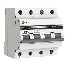 Выключатель нагрузки 4P 100А ВН-125 EKF PROxima SL125-4-100-pro