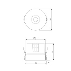 Встраиваемый светодиодный светильник Elektrostandard Bliss 25070/LED a069408 1