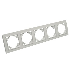 Рамка 5-постовая Stekker Эрна белый PFR00-9005-01 39620 3