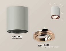 Комплект накладного светильника Ambrella light Techno Spot XS7423023 SGR/PPG серый песок/золото розовое полированное (C7423, N7005) 1