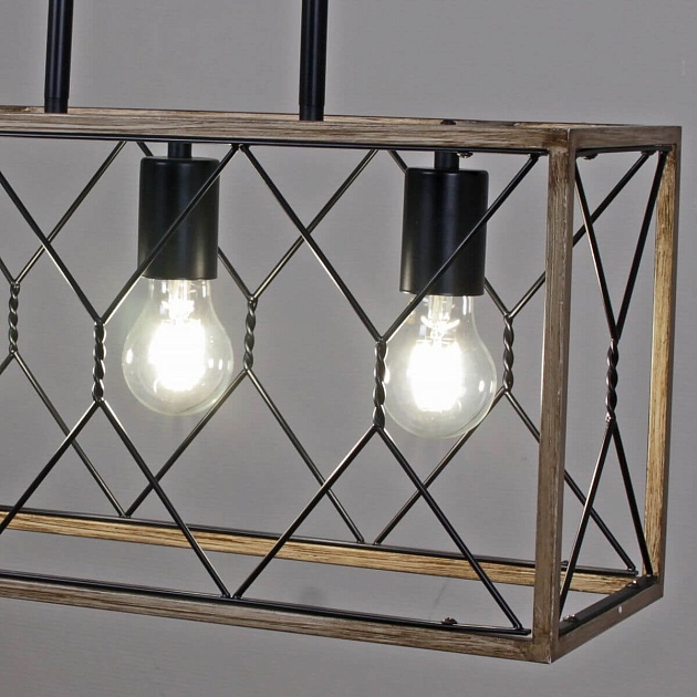 Подвесная люстра Illumico IL1008-3LL-05 BK Wood изображение 2 Подвесная люстра Illumico IL1008-3LL-05 BK Wood Фото № 2