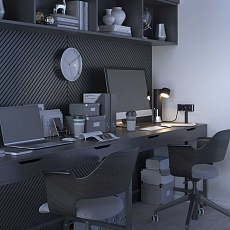 Розетка тройная с/з со шторками Werkel Gallant черный/хром W5073135 4690389163890 2