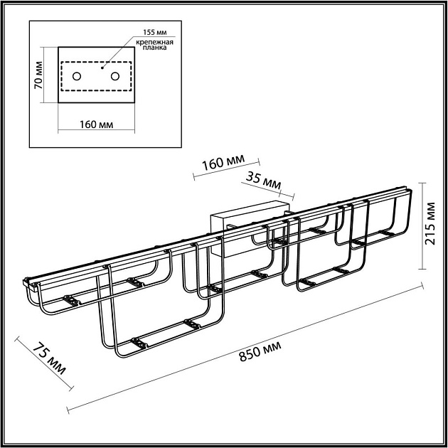 Настенный светильник Odeon Light Hightech 7060/12WL Фото № 3
