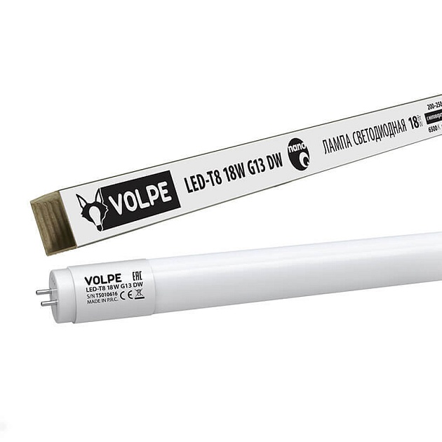 Лампа светодиодная G13 18W 6500K матовая LED-T8-18W/DW/G13/FR/FIX/N UL-00001457 изображение 1 Лампа светодиодная G13 18W 6500K матовая LED-T8-18W/DW/G13/FR/FIX/N UL-00001457 Фото № 1