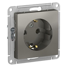 Розетка 2К+З Systeme Electric AtlasDesign 16A 250V сталь ATN000943
