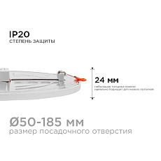 Встраиваемая светодиодная панель OGM LP-12 2