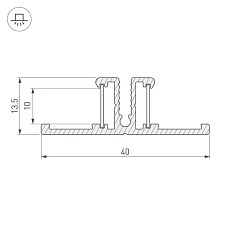 Профиль Arlight TOP-BACK-2000 ANOD (P10) 016981 2