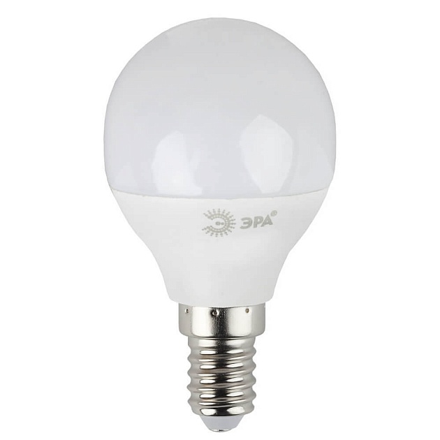 Лампа светодиодная ЭРА E14 7W 6000K матовая LED P45-7W-860-E14 Б0031401 фото 
