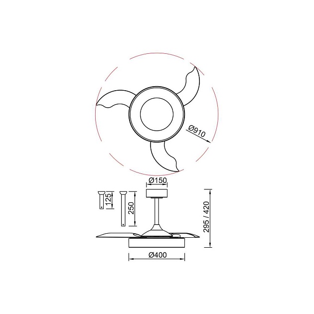 Люстра-вентилятор Mantra NISEKO FAN S 9064 Фото № 2