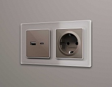 Лицевая панель розетки AMBRELLA VOLT AP6370 1