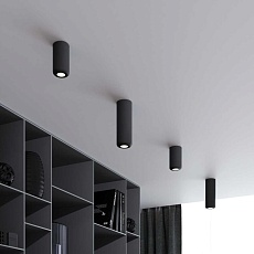 Потолочный светодиодный светильник Elektrostandard Onde 25044/LED 10W 4000K черный a064194 1