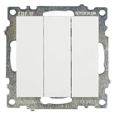 Выключатель трехклавишный Stekker Катрин GLS10-7108-01 белый 49171