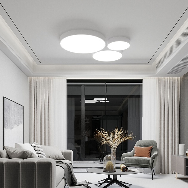 Потолочный светодиодный светильник Eurosvet Entire 90318/1 белый Фото № 3