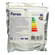 Светодиодная лента Feron 19W/m 240LED/m 2835SMD холодный белый 5М LS617 48828 1
