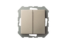 Выключатель двухклавишный Liregus Epsilon шампань 28-301 4