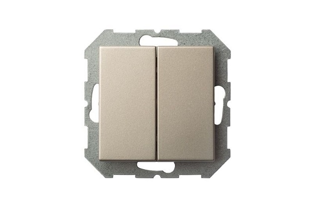 Выключатель двухклавишный Liregus Epsilon шампань 28-301 изображение 5 Выключатель двухклавишный Liregus Epsilon шампань 28-301 Фото № 5