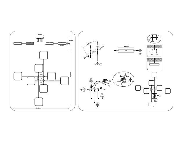 Люстра на штанге Ambrella light COMFORT FL516346 Фото № 3
