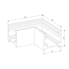 Коннектор L-образный Elektrostandard Titan Line 85224/00 a069716 1