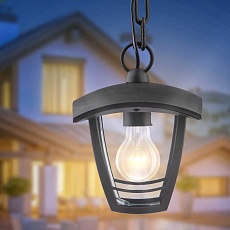 Садово-парковый светильник ЭРА «Марсель» НСУ 07-40-001 черный 4-гранный подвесной IP44 Е27 max60Вт Б0051193 4