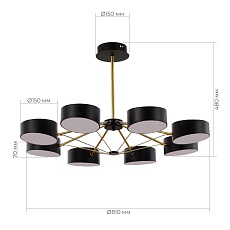 Потолочная светодиодная люстра Evoluce Valle SLE6005-402-08 3