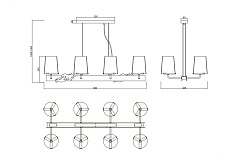 Подвесной светильник Maytoni MOD040PL-08CH 1