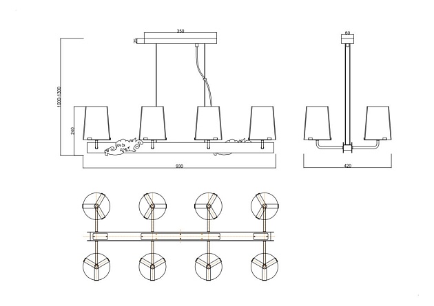 Подвесной светильник Maytoni MOD040PL-08CH изображение 2 Подвесной светильник Maytoni MOD040PL-08CH Фото № 2