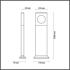 Уличный светодиодный светильник Odeon Light Nature Como 6653/10GL 4