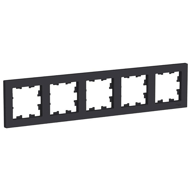 Рамка 5-постовая Systeme Electric AtlasDesign карбон ATN001005 Фото № 1