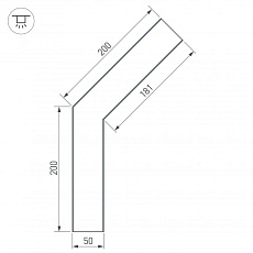 Коннектор угловой Arlight SL-Line-5035-135 030113 2