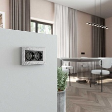 Розетка Werkel Hammer двойная с заземлением черный W1272008 4690389162961 3