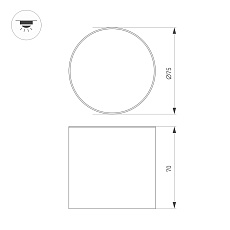 Накладной светодиодный светильник Arlight SP-CYLINDO-R75-7W Warm3000 (WH, 110 deg, 230V) 043955 1