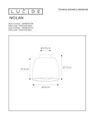 Потолочный светильник Lucide Nolan 30188/01/33 1