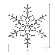 Светодиодная фигура Ardecoled Снежинка ARD-Snowflake-M3-920X920-432Led White 025306 1