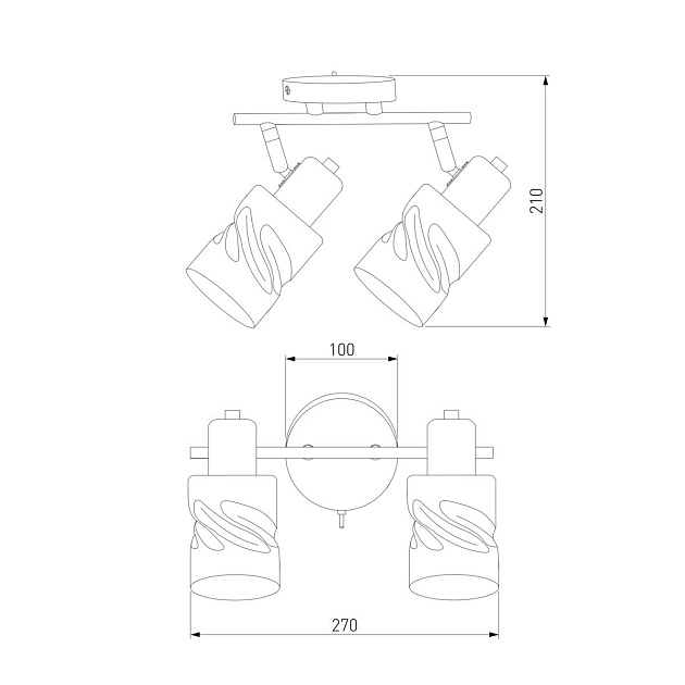 Спот Eurosvet Ansa 20120/2 чёрный жемчуг изображение 2 Спот Eurosvet Ansa 20120/2 чёрный жемчуг Фото № 2