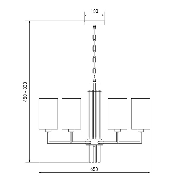 Подвесная люстра Eurosvet Soffio 60134/6 никель Фото № 3