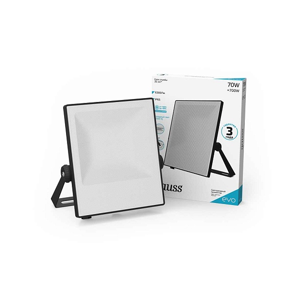 Прожектор светодиодный Gauss Evo 70W 6500К 687511370 изображение 3 Прожектор светодиодный Gauss Evo 70W 6500К 687511370 Фото № 3