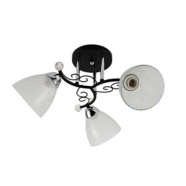 Потолочная люстра ЭкономСвет 12258/3BK+CR WT Фото № 1