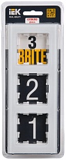 Рамка 3-постовая IEK Brite РУ-3-2-БрБ белая BR-M32-G-K01 1