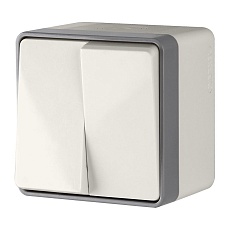 Выключатель Werkel двухклавишный влагозащищенный Gallant слоновая кость WL15-03-02 4690389102271